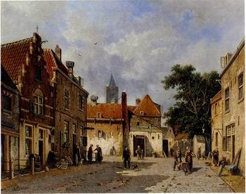 unknow artist European city landscape, street landsacpe, construction, frontstore, building and architecture.027 Norge oil painting art